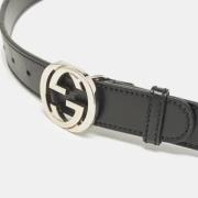 Pre-owned Leather belts Gucci Vintage , Black , Dames