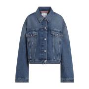 Mid Blue Denim Jacket Acne Studios , Blue , Dames