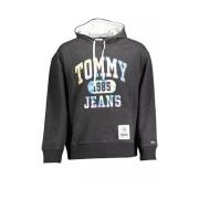 Zwarte katoenen hoodie met contrasterende details Tommy Hilfiger , Bla...