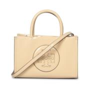 Elegante Leren Tote Tas Vanille Tory Burch , White , Dames