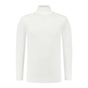 Essential Mockneck Gebreide Trui Pure Path , White , Heren