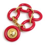 Pre-owned Metal chanel-jewelry Chanel Vintage , Red , Dames