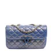 Pre-owned Leather chanel-bags Chanel Vintage , Blue , Dames