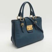 Pre-owned Leather totes Miu Miu Pre-owned , Blue , Dames