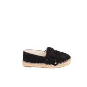 Pre-owned Suede espadrilles Chanel Vintage , Black , Dames