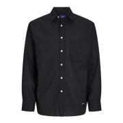 Oxford Overhemd Lange Mouw Jack & Jones , Black , Heren