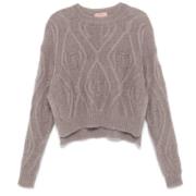 Stijlvolle Sweater Set Twinset , Gray , Dames