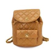 Pre-owned Leather chanel-bags Chanel Vintage , Yellow , Dames