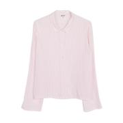 Winter Bloom Stripe Pyjama Shirt Aim'n , Pink , Dames