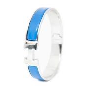 Pre-owned Stainless Steel bracelets Hermès Vintage , Blue , Dames