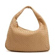 Pre-owned Leather handbags Bottega Veneta Vintage , Beige , Dames