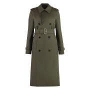 Klassieke Trenchcoat met Stijlvolle Details Burberry , Green , Dames