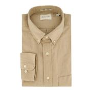 Casual Beige Overhemd Gant , Beige , Heren