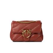 Rode Love Puff Mini Tas Pinko , Red , Dames