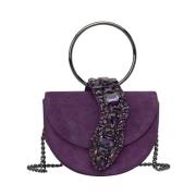 Slangen handtas Alma EN Pena , Purple , Dames