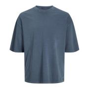 Casual Heren T-shirt met Moderne Silhouet Jack & Jones , Blue , Heren