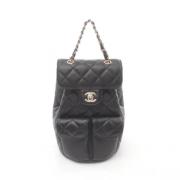 Pre-owned Leather chanel-bags Chanel Vintage , Black , Dames