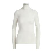 Witte katoenen coltrui Slim fit Ralph Lauren , White , Dames