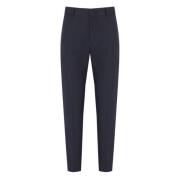 Donkerblauwe Straight Cut Broek Emporio Armani , Blue , Heren