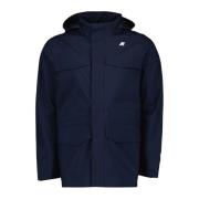 Navy Waterdichte Parka Manphy Bonded K-Way , Blue , Heren