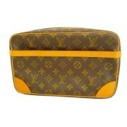 Pre-owned Fabric clutches Louis Vuitton Vintage , Brown , Dames