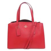 Pre-owned Leather handbags Coach Pre-owned , Red , Dames