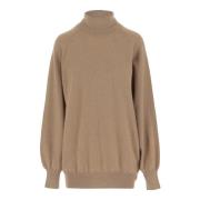 Beige Cashmere High Collar Sweater Khaite , Beige , Dames