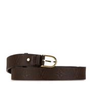 Pre-owned Leather belts Louis Vuitton Vintage , Brown , Dames