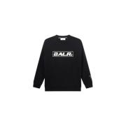 Logo Print Crew Neck Sweatshirt Balr. , Black , Heren