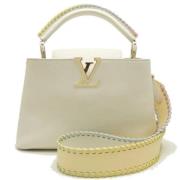 Pre-owned Leather handbags Louis Vuitton Vintage , White , Dames