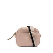 Leren Crossbody Tas met Ritssluiting Gianni Chiarini , Beige , Dames