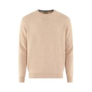 Lamswol Crewneck Sweater Woolrich , Beige , Heren