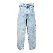 Straight Jeans The Mannei , Blue , Dames