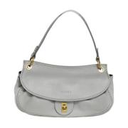 Grijze leren schoudertas Chic Hook Plinio Visonà , Gray , Dames