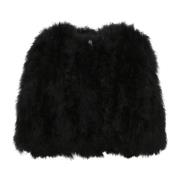 Zwarte Bontjas Aw24 Yves Salomon , Black , Dames