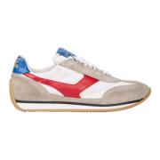 Blauwe Leren Sneakers Trainer '74 Pantofola d'Oro , Multicolor , Heren