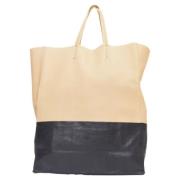 Pre-owned Leather totes Celine Vintage , Beige , Dames