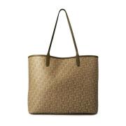 Collins Logo Grote Tote Tas Ralph Lauren , Brown , Dames