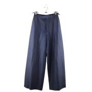 Pre-owned Linen bottoms Celine Vintage , Blue , Dames