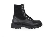 Stijlvolle Veterschoenen Werklaarzen Diesel , Black , Dames