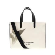 California Star Logo Tote Bag Golden Goose , White , Dames