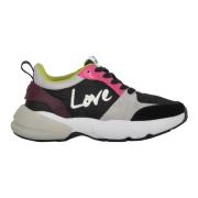 Suede Low-top Sneakers Love Moschino , Multicolor , Dames