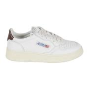 Wit Bruin Leren Sneakers Vrouwen Autry , White , Dames