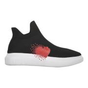 Gebreide sok-stijl sneakers met contrasterende inzetstukken Love Mosch...