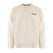 Gebreide Crewneck Trui Olaf Hussein , Beige , Heren