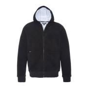 Hoodie met fleece voering Schott NYC , Black , Heren