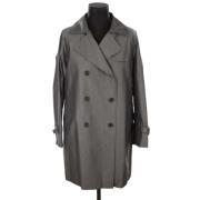 Pre-owned Polyester outerwear Burberry Vintage , Gray , Dames