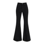 Zwarte Flare Jeans voor Vrouwen Self Portrait , Black , Dames