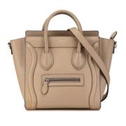 Pre-owned Leather handbags Celine Vintage , Beige , Dames