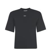 Zwarte T-shirts en Polos Off White , Black , Dames